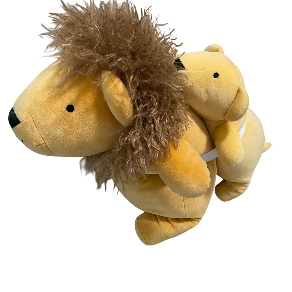 Pillowfort Weighted Plush Lion Parent and Baby Cub Throw Pillow Set Yellow 20in